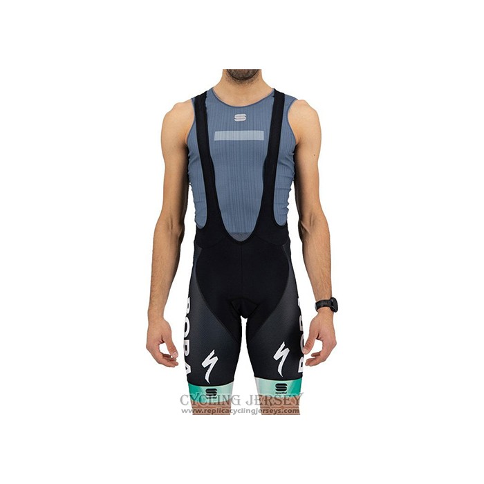 2021 Cycling Jersey Bora-Hansgrone Dark Green Short Sleeve And Bib Short